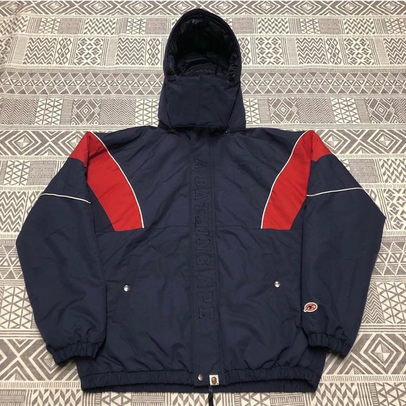 A Bathing Ape Bape Coaches Puffer Jacket Size Extra Large